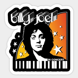 Billy Joel In Concert Retro Repro Sticker